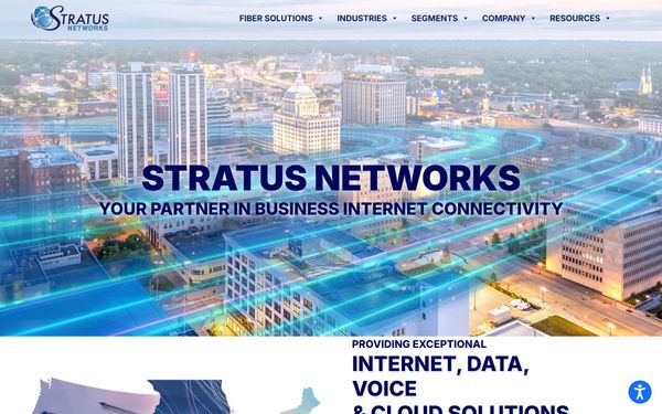 Homepage screenshot of Stratus Networks Inc