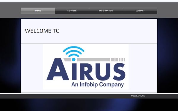 Homepage screenshot of Airus Inc - HI