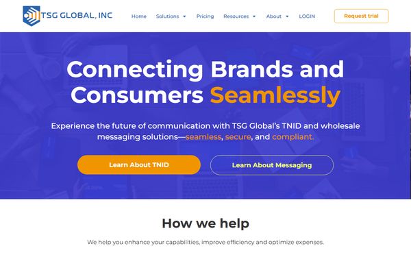 Homepage screenshot of EdgeTel LLC
