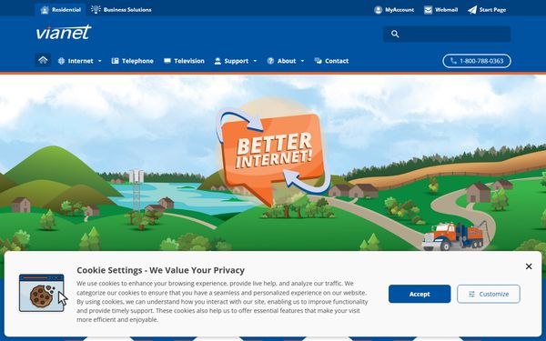 Homepage screenshot of Exatel Inc