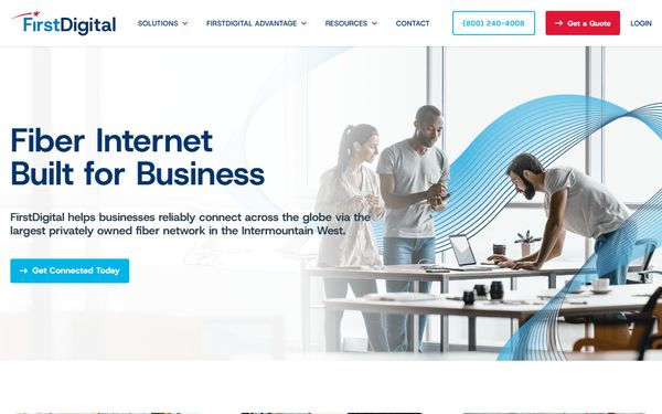 Homepage screenshot of FirstDigital