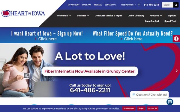 Homepage screenshot of Heart of Iowa Ventures LLC - IA