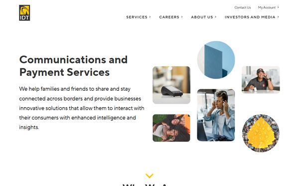 Homepage screenshot of IDT America Corporation - MA