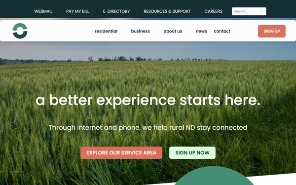 Homepage screenshot of Polar Communications Mutual Aid Corporation