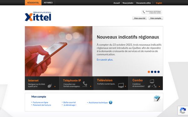 Homepage screenshot of Xittel