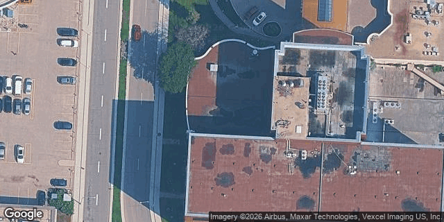 Satellite view of Manitoba Telephone System HQ
